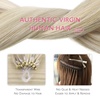 WENNALlFE Mini Flat Tip Hair Extensions Human Hair, 50g 60s 16 Inch Light Blonde Highlighted Golden Blonde Remy Hair K Tip Hair Extensions Seamless Keratin Extensions De Cabello(M-#17A/60A Ash Blonde Highlighted Platinum Blonde)