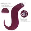 WENNALlFE Mini Flat Tip Hair Extensions Human Hair, 50g 60s 16 Inch Light Blonde Highlighted Golden Blonde Remy Hair K Tip Hair Extensions Seamless Keratin Extensions De Cabello(M-#530 Light Burgundy)