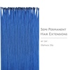 WENNALlFE Mini Flat Tip Hair Extensions Human Hair, 50g 60s 16 Inch Light Blonde Highlighted Golden Blonde Remy Hair K Tip Hair Extensions Seamless Keratin Extensions De Cabello(U-#Blue)