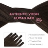 WENNALlFE Mini Flat Tip Hair Extensions Human Hair, 50g 60s 16 Inch Light Blonde Highlighted Golden Blonde Remy Hair K Tip Hair Extensions Seamless Keratin Extensions De Cabello(U-#2A Light Dark Brown)