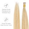 WENNALlFE Mini Flat Tip Hair Extensions Human Hair, 50g 60s 16 Inch Light Blonde Highlighted Golden Blonde Remy Hair K Tip Hair Extensions Seamless Keratin Extensions De Cabello(I-#18A/613A Dirty Blonde Highlighted Bleach Blonde)