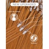 WENNALlFE Mini Flat Tip Hair Extensions Human Hair, 50g 60s 16 Inch Light Blonde Highlighted Golden Blonde Remy Hair K Tip Hair Extensions Seamless Keratin Extensions De Cabello(T-#30 Auburn Ginger)