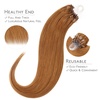 WENNALlFE Mini Flat Tip Hair Extensions Human Hair, 50g 60s 16 Inch Light Blonde Highlighted Golden Blonde Remy Hair K Tip Hair Extensions Seamless Keratin Extensions De Cabello(M-#30 Auburn Ginger)