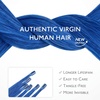 WENNALlFE Mini Flat Tip Hair Extensions Human Hair, 50g 60s 16 Inch Light Blonde Highlighted Golden Blonde Remy Hair K Tip Hair Extensions Seamless Keratin Extensions De Cabello(U-#Blue)