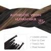 WENNALlFE Mini Flat Tip Hair Extensions Human Hair, 50g 60s 16 Inch Light Blonde Highlighted Golden Blonde Remy Hair K Tip Hair Extensions Seamless Keratin Extensions De Cabello(U-#2/6/2 Balayage Dark Brown Mixed Chestnut Brown)