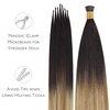 WENNALlFE Mini Flat Tip Hair Extensions Human Hair, 50g 60s 16 Inch Light Blonde Highlighted Golden Blonde Remy Hair K Tip Hair Extensions Seamless Keratin Extensions De Cabello(I-#2/6/18 Dark Brown to Chestnut Brown and Dirty Blonde Highlighted)