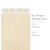 WENNALlFE Mini Flat Tip Hair Extensions Human Hair, 50g 60s 16 Inch Light Blonde Highlighted Golden Blonde Remy Hair K Tip Hair Extensions Seamless Keratin Extensions De Cabello(N-#60A Platinum Blonde)