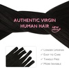 WENNALlFE Mini Flat Tip Hair Extensions Human Hair, 50g 60s 16 Inch Light Blonde Highlighted Golden Blonde Remy Hair K Tip Hair Extensions Seamless Keratin Extensions De Cabello(U-#1B Natural Black)