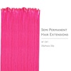 WENNALlFE Mini Flat Tip Hair Extensions Human Hair, 50g 60s 16 Inch Light Blonde Highlighted Golden Blonde Remy Hair K Tip Hair Extensions Seamless Keratin Extensions De Cabello(U-#Hot Pink)