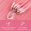 WENNALlFE Mini Flat Tip Hair Extensions Human Hair, 50g 60s 16 Inch Light Blonde Highlighted Golden Blonde Remy Hair K Tip Hair Extensions Seamless Keratin Extensions De Cabello(M-#Peach Pink)