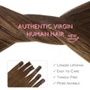 WENNALlFE Mini Flat Tip Hair Extensions Human Hair, 50g 60s 16 Inch Light Blonde Highlighted Golden Blonde Remy Hair K Tip Hair Extensions Seamless Keratin Extensions De Cabello(U-#5R Light Auburn Brown)