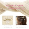 WENNALlFE Mini Flat Tip Hair Extensions Human Hair, 50g 60s 16 Inch Light Blonde Highlighted Golden Blonde Remy Hair K Tip Hair Extensions Seamless Keratin Extensions De Cabello(M-#60A Platinum Blonde)