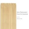 WENNALlFE Mini Flat Tip Hair Extensions Human Hair, 50g 60s 16 Inch Light Blonde Highlighted Golden Blonde Remy Hair K Tip Hair Extensions Seamless Keratin Extensions De Cabello(U-#16/22 Light Blonde Highlighted Golden Blonde)