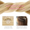 WENNALlFE Mini Flat Tip Hair Extensions Human Hair, 50g 60s 16 Inch Light Blonde Highlighted Golden Blonde Remy Hair K Tip Hair Extensions Seamless Keratin Extensions De Cabello(M-#16/22 Light Blonde Highlighted Golden Blonde)