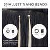 WENNALlFE Mini Flat Tip Hair Extensions Human Hair, 50g 60s 16 Inch Light Blonde Highlighted Golden Blonde Remy Hair K Tip Hair Extensions Seamless Keratin Extensions De Cabello(N-#60A Platinum Blonde)