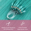 WENNALlFE Mini Flat Tip Hair Extensions Human Hair, 50g 60s 16 Inch Light Blonde Highlighted Golden Blonde Remy Hair K Tip Hair Extensions Seamless Keratin Extensions De Cabello(M-#Teal Green)