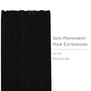 WENNALlFE Mini Flat Tip Hair Extensions Human Hair, 50g 60s 16 Inch Light Blonde Highlighted Golden Blonde Remy Hair K Tip Hair Extensions Seamless Keratin Extensions De Cabello(U-#1 Jet Black)