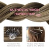 WENNALlFE Mini Flat Tip Hair Extensions Human Hair, 50g 60s 16 Inch Light Blonde Highlighted Golden Blonde Remy Hair K Tip Hair Extensions Seamless Keratin Extensions De Cabello(M-#4/27/4 Balayage Chocolate Brown to Caramel Blonde)