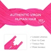 WENNALlFE Mini Flat Tip Hair Extensions Human Hair, 50g 60s 16 Inch Light Blonde Highlighted Golden Blonde Remy Hair K Tip Hair Extensions Seamless Keratin Extensions De Cabello(U-#Hot Pink)