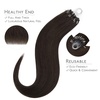 WENNALlFE Mini Flat Tip Hair Extensions Human Hair, 50g 60s 16 Inch Light Blonde Highlighted Golden Blonde Remy Hair K Tip Hair Extensions Seamless Keratin Extensions De Cabello(M-#2A Light Dark Brown)