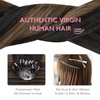 WENNALlFE Mini Flat Tip Hair Extensions Human Hair, 50g 60s 16 Inch Light Blonde Highlighted Golden Blonde Remy Hair K Tip Hair Extensions Seamless Keratin Extensions De Cabello(M-#2/6/2 Balayage Dark Brown Mixed Chestnut Brown)