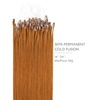 WENNALlFE Mini Flat Tip Hair Extensions Human Hair, 50g 60s 16 Inch Light Blonde Highlighted Golden Blonde Remy Hair K Tip Hair Extensions Seamless Keratin Extensions De Cabello(T-#30 Auburn Ginger)