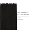 WENNALlFE Mini Flat Tip Hair Extensions Human Hair, 50g 60s 16 Inch Light Blonde Highlighted Golden Blonde Remy Hair K Tip Hair Extensions Seamless Keratin Extensions De Cabello(U-#1B Natural Black)