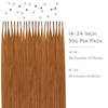 WENNALlFE Mini Flat Tip Hair Extensions Human Hair, 50g 60s 16 Inch Light Blonde Highlighted Golden Blonde Remy Hair K Tip Hair Extensions Seamless Keratin Extensions De Cabello(I-#30 Auburn Ginger)