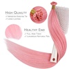 WENNALlFE Mini Flat Tip Hair Extensions Human Hair, 50g 60s 16 Inch Light Blonde Highlighted Golden Blonde Remy Hair K Tip Hair Extensions Seamless Keratin Extensions De Cabello(U-#Peach Pink)