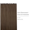 WENNALlFE Mini Flat Tip Hair Extensions Human Hair, 50g 60s 16 Inch Light Blonde Highlighted Golden Blonde Remy Hair K Tip Hair Extensions Seamless Keratin Extensions De Cabello(U-#5 Muted Light Brown Brunette)