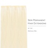 WENNALlFE Mini Flat Tip Hair Extensions Human Hair, 50g 60s 16 Inch Light Blonde Highlighted Golden Blonde Remy Hair K Tip Hair Extensions Seamless Keratin Extensions De Cabello(U-#60A Platinum Blonde)