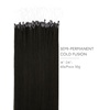 WENNALlFE Mini Flat Tip Hair Extensions Human Hair, 50g 60s 16 Inch Light Blonde Highlighted Golden Blonde Remy Hair K Tip Hair Extensions Seamless Keratin Extensions De Cabello(T-#1B Natural Black)