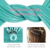 WENNALlFE Mini Flat Tip Hair Extensions Human Hair, 50g 60s 16 Inch Light Blonde Highlighted Golden Blonde Remy Hair K Tip Hair Extensions Seamless Keratin Extensions De Cabello(M-#Teal Green)