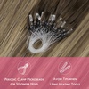 WENNALlFE Mini Flat Tip Hair Extensions Human Hair, 50g 60s 16 Inch Light Blonde Highlighted Golden Blonde Remy Hair K Tip Hair Extensions Seamless Keratin Extensions De Cabello(M-#4/27/4 Balayage Chocolate Brown to Caramel Blonde)