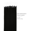WENNALlFE Mini Flat Tip Hair Extensions Human Hair, 50g 60s 16 Inch Light Blonde Highlighted Golden Blonde Remy Hair K Tip Hair Extensions Seamless Keratin Extensions De Cabello(T-#1 Jet Black)