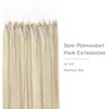 WENNALlFE Mini Flat Tip Hair Extensions Human Hair, 50g 60s 16 Inch Light Blonde Highlighted Golden Blonde Remy Hair K Tip Hair Extensions Seamless Keratin Extensions De Cabello(M-#17A/60A Ash Blonde Highlighted Platinum Blonde)