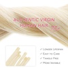 WENNALlFE Mini Flat Tip Hair Extensions Human Hair, 50g 60s 16 Inch Light Blonde Highlighted Golden Blonde Remy Hair K Tip Hair Extensions Seamless Keratin Extensions De Cabello(U-#60A Platinum Blonde)