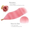 WENNALlFE Mini Flat Tip Hair Extensions Human Hair, 50g 60s 16 Inch Light Blonde Highlighted Golden Blonde Remy Hair K Tip Hair Extensions Seamless Keratin Extensions De Cabello(I-#Peach Pink)